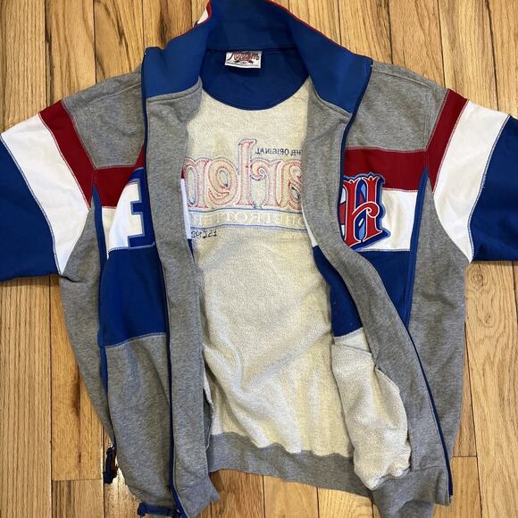 Vintage FUBU Harlem Globetrotters Mens XXL Gray Basketball Zip Sweatshirt - Picture 6 of 11